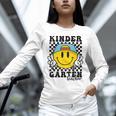 Kindergarten Teacher Hippie Smile Face Back School Unisex Long Sleeve T-Shirt, novelty gifts, funny gifts Kindergarten Teacher Hippie Smile Face Back School Unisex Long Sleeve T-Shirt, novelty gifts, funny gifts