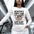 Newtons First Law Physics Jokes Science Teacher Unisex Long Sleeve T-Shirt, novelty gifts, funny gifts Newtons First Law Physics Jokes Science Teacher Unisex Long Sleeve T-Shirt, novelty gifts, funny gifts