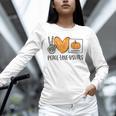 Peace Love Visuals Sped Teacher Pumpkin Skeleton Halloween Unisex Long Sleeve T-Shirt, novelty gifts, funny gifts Peace Love Visuals Sped Teacher Pumpkin Skeleton Halloween Unisex Long Sleeve T-Shirt, novelty gifts, funny gifts