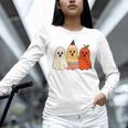 Retro Pencil Ghost Boo Spooky Teacher Halloween Costume Unisex Long Sleeve T-Shirt, novelty gifts, funny gifts