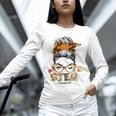 STEM Teacher Messy Bun Fall Vibes Autumn Thanksgiving Men Women Unisex Long Sleeve T-Shirt, novelty gifts, funny gifts STEM Teacher Messy Bun Fall Vibes Autumn Thanksgiving Men Women Unisex Long Sleeve T-Shirt, novelty gifts, funny gifts