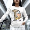 T Is For Teacher’s Aide Back To First Day Of School Leopard Men Women Girls Kids Unisex Long Sleeve T-Shirt, novelty gifts, funny gifts
