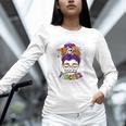 Witchy Teacher Halloween Messy Bun Teacher Bleached Unisex Long Sleeve T-Shirt, novelty gifts, funny gifts Witchy Teacher Halloween Messy Bun Teacher Bleached Unisex Long Sleeve T-Shirt, novelty gifts, funny gifts