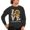 4th Grade Teacher Love Autumn Fall Sunflower Appreciation Men's Long Sleeve T-Shirt, trending gift