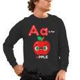 A Is For Apple Pre-K Kindergarten Teacher Student Men's Long Sleeve T-Shirt, trending gift A Is For Apple Pre-K Kindergarten Teacher Student Men's Long Sleeve T-Shirt, trending gift