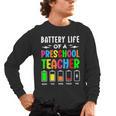 Battery Life Of a Preschool School Teacher School Week Men's Long Sleeve T-Shirt, trending gift