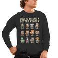 How To Become A Better Reader Animals Reading Teacher Men's Long Sleeve T-Shirt, trending gift