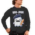 Boo Jour Ghost French Teacher Vintage Teacherlife Groovy Men's Long Sleeve T-Shirt, trending gift