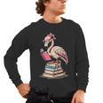 Book Lover Cute Flamingo Reading Teacher Librarian Women Men's Long Sleeve T-Shirt, trending gift Book Lover Cute Flamingo Reading Teacher Librarian Women Men's Long Sleeve T-Shirt, trending gift