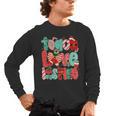 Christmas Coquette Bow Teacher Teach Love Inspire Men's Long Sleeve T-Shirt, trending gift Christmas Coquette Bow Teacher Teach Love Inspire Men's Long Sleeve T-Shirt, trending gift