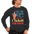 Diabetic Teacher Diabetes Awareness Insulin Blue Ribbon Men's Long Sleeve T-Shirt, trending gift