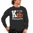 Fall Kindergarten Teacher K Is For Buffalo Plaid Pumpkin Men's Long Sleeve T-Shirt, trending gift Fall Kindergarten Teacher K Is For Buffalo Plaid Pumpkin Men's Long Sleeve T-Shirt, trending gift