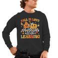 Fall In Love With Learning Fall Teacher Thanksgiving Retro Men's Long Sleeve T-Shirt, trending gift Fall In Love With Learning Fall Teacher Thanksgiving Retro Men's Long Sleeve T-Shirt, trending gift