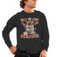 Fall In Love With Reading Halloween Stack Of Book Teacher Men's Long Sleeve T-Shirt, trending gift Fall In Love With Reading Halloween Stack Of Book Teacher Men's Long Sleeve T-Shirt, trending gift