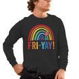 Fri-Yay Friyay Rainbow Colors Teacher Childrens Fun Designs Men's Long Sleeve T-Shirt, trending gift