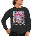 Groovy Teacher Cute Coquette Bow Flower Retro Back To School Men's Long Sleeve T-Shirt, trending gift Groovy Teacher Cute Coquette Bow Flower Retro Back To School Men's Long Sleeve T-Shirt, trending gift