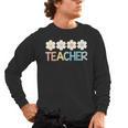 Groovy Teacher Cute Daisy Flower Retro Back To School Men's Long Sleeve T-Shirt, trending gift Groovy Teacher Cute Daisy Flower Retro Back To School Men's Long Sleeve T-Shirt, trending gift