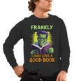 Halloween Teacher Librarian Frankenstein Reading Books Men's Long Sleeve T-Shirt, trending gift