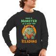 Halloween Teacher Librarian Monster Reading Books Men Women Kids Men's Long Sleeve T-Shirt, trending gift Halloween Teacher Librarian Monster Reading Books Men Women Kids Men's Long Sleeve T-Shirt, trending gift