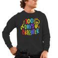 Happy 100th Day Of School 100 Days Brighter Girls Teacher Men's Long Sleeve T-Shirt, trending gift