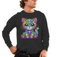 Happy Dot Day Colorful Polka Dot Cat Kitten Teachers Kids Men's Long Sleeve T-Shirt, trending gift