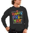 Happy Fri-Yay Teacher Life Weekend Pun Happy Friday Men's Long Sleeve T-Shirt, trending gift