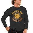 Happy To See Your Face Retro Happy Teacher Back To School Men's Long Sleeve T-Shirt, trending gift Happy To See Your Face Retro Happy Teacher Back To School Men's Long Sleeve T-Shirt, trending gift
