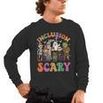 Inclusion Isn't Scary Ghost Mummy Halloween SLP Sped Teacher Men's Long Sleeve T-Shirt, trending gift