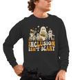 Inclusion Isn't Scary Mummy Boo Ghost Halloween SLP Teacher Men's Long Sleeve T-Shirt, trending gift Inclusion Isn't Scary Mummy Boo Ghost Halloween SLP Teacher Men's Long Sleeve T-Shirt, trending gift