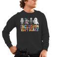 Inclusion Isn't Scary SLP Halloween Sped Teacher Men's Long Sleeve T-Shirt, trending gift Inclusion Isn't Scary SLP Halloween Sped Teacher Men's Long Sleeve T-Shirt, trending gift