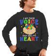 I Am Their Voice They Are My Heart Autism Awareness Teacher Men's Long Sleeve T-Shirt, trending gift