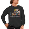 It's A Beautiful Day To Learn Cute Rainbow Boho Teacher Men's Long Sleeve T-Shirt, trending gift