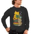 Kawaii Cats Lover Coffee Books Teacher Librarian Cat Men's Long Sleeve T-Shirt, trending gift Kawaii Cats Lover Coffee Books Teacher Librarian Cat Men's Long Sleeve T-Shirt, trending gift