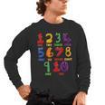 Learning Math Numbers Counting Back To School Teacher For Men Women Girls Kids Men's Long Sleeve T-Shirt, trending gift