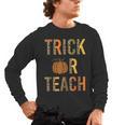 Leopard Trick Or Teach Halloween Teacher Costume Women Men's Long Sleeve T-Shirt, trending gift Leopard Trick Or Teach Halloween Teacher Costume Women Men's Long Sleeve T-Shirt, trending gift