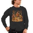 Librarian Turkey Reading Book Fall Thanksgiving Teacher Men's Long Sleeve T-Shirt, trending gift