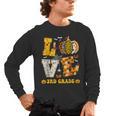 LOVE 3rd Grade Pumpkin Teacher Student Halloween Costume Men's Long Sleeve T-Shirt, trending gift