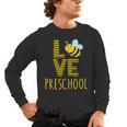 Love Preschool Back To School Yellow Bee Preschool Teacher For Men Women Girls Kids Men's Long Sleeve T-Shirt, trending gift