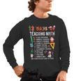 Math Teacher Christmas 12 Days Of Teaching Math Christmas Men's Long Sleeve T-Shirt, trending gift