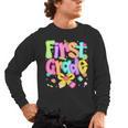 Preppy First Grade Back To School 1st Grade Teacher Girl Kid Men's Long Sleeve T-Shirt, trending gift Preppy First Grade Back To School 1st Grade Teacher Girl Kid Men's Long Sleeve T-Shirt, trending gift