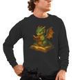 Reading Dragon Shirt For Bookish Teacher Librarian Bookworm Men's Long Sleeve T-Shirt, trending gift