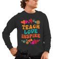 Retro Teach Love Inspire Back To School Teachers Men's Long Sleeve T-Shirt, trending gift