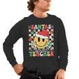 Santas Favorite Teacher Retro Groovy Smile Face Christmas Men's Long Sleeve T-Shirt, trending gift Santas Favorite Teacher Retro Groovy Smile Face Christmas Men's Long Sleeve T-Shirt, trending gift