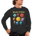 Solar System Cute Face Planets Space Science Teacher School Men's Long Sleeve T-Shirt, trending gift