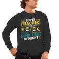 Super Teacher By Day Super Tired By Night Superheroes School Men's Long Sleeve T-Shirt, trending gift