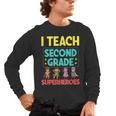 I Teach Second Grade Superheroes Teacher Superhero Men's Long Sleeve T-Shirt, trending gift