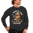 I Teach The Sweetest Duckies Teacher Rubber Duck Teaching Men's Long Sleeve T-Shirt, trending gift