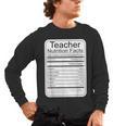 Teacher Nutrition Facts Teachers Nutritional Fact Men's Long Sleeve T-Shirt, trending gift Teacher Nutrition Facts Teachers Nutritional Fact Men's Long Sleeve T-Shirt, trending gift