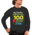 My Teacher Survived 100 Days Of Me Men's Long Sleeve T-Shirt, trending gift My Teacher Survived 100 Days Of Me Men's Long Sleeve T-Shirt, trending gift