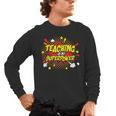 Teaching Is My Superpower Retro Comic Teacher Men's Long Sleeve T-Shirt, trending gift